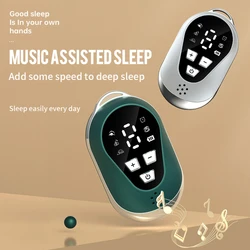 Handheld EMS Microcurrent Sleep Aid Dispositivo Mini Massageador Pulso Instrumento Hipnose, Música Aliviar Alívio da Pressão da Insônia, 2023