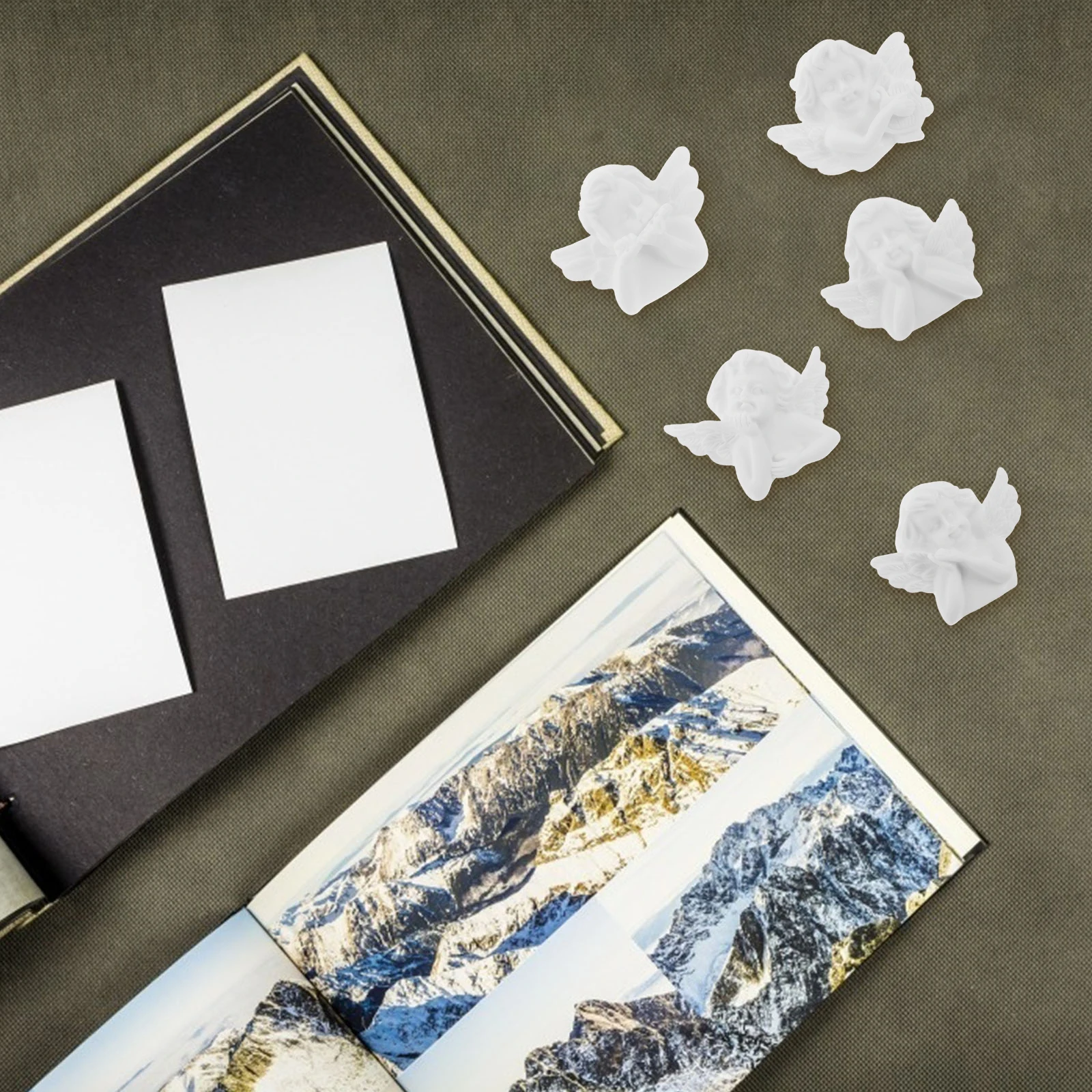 

30 Pcs Case Accessories Mini Resin Miniature Angel Angel Embellishments High Quality Cream Material DIY Decor Figurines