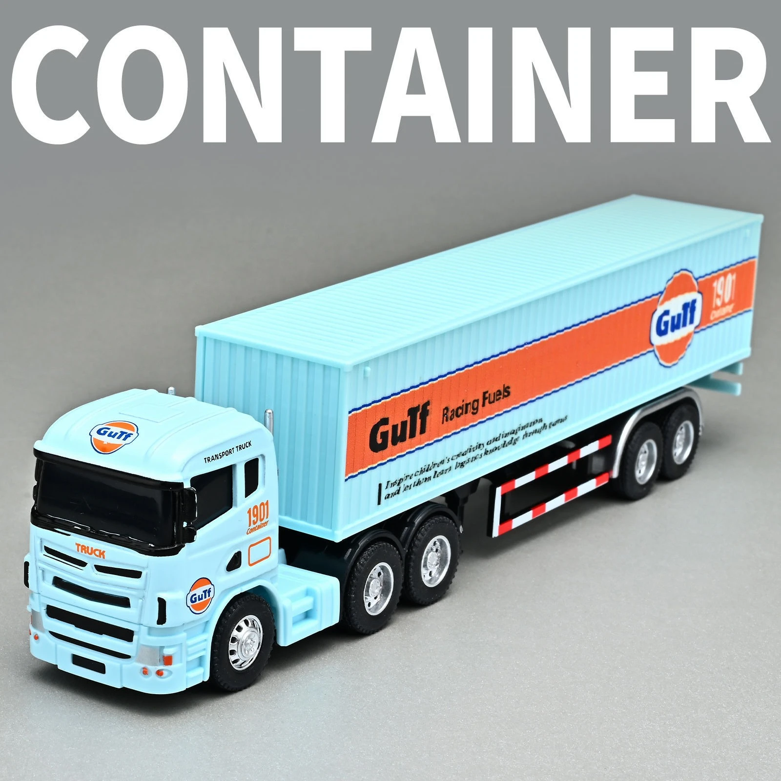 1:64 شاحنة حاوية مقطورة صغيرة نسخة الخليج محاكاة سبيكة نموذج سيارة لعبة زخرفة جمع هدايا ألعاب الأولاد #1
