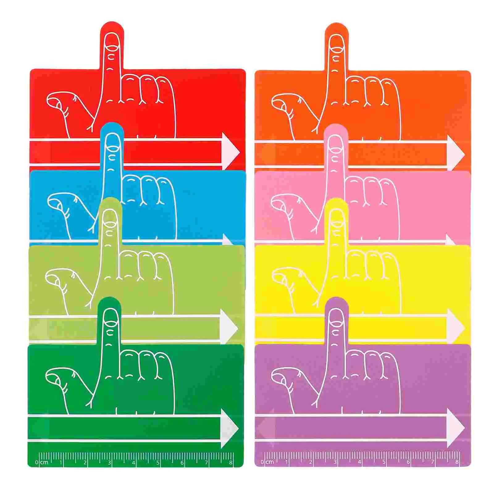 8 Pcs Handwriting Tool Bookmark Kids Sandbox Finger Spacer Tools Focus Reading Pad Dyslexia Bookmarks Gifts Abs Guide Child