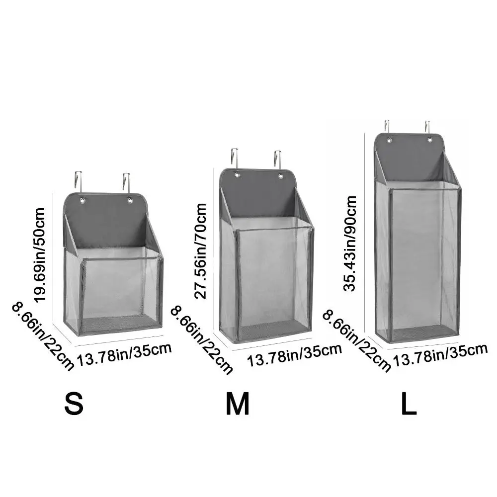 Large Capacity Over the Door Laundry Hamper Space Saving Foldable Dirty Clothes Storage Bag with Hooks