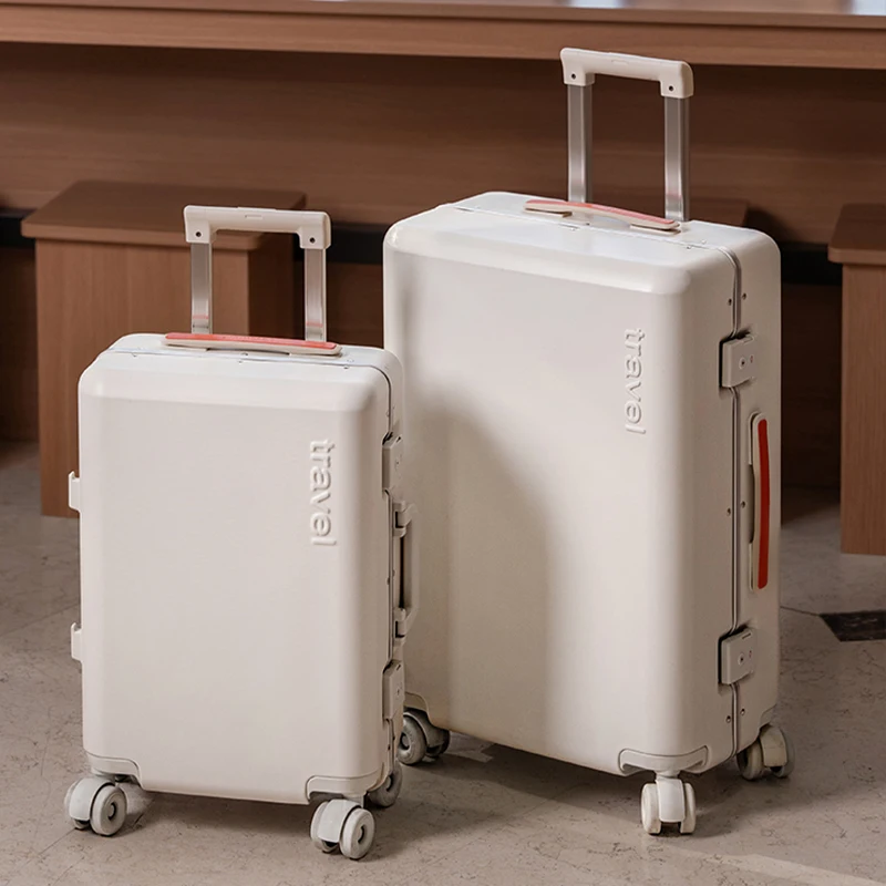 Maleta de equipaje con marco de aluminio, cubierta de carrito para estudiantes de gran capacidad de 20-26 pulgadas, cerradura de combinación, maleta de viaje, cabina de viaje