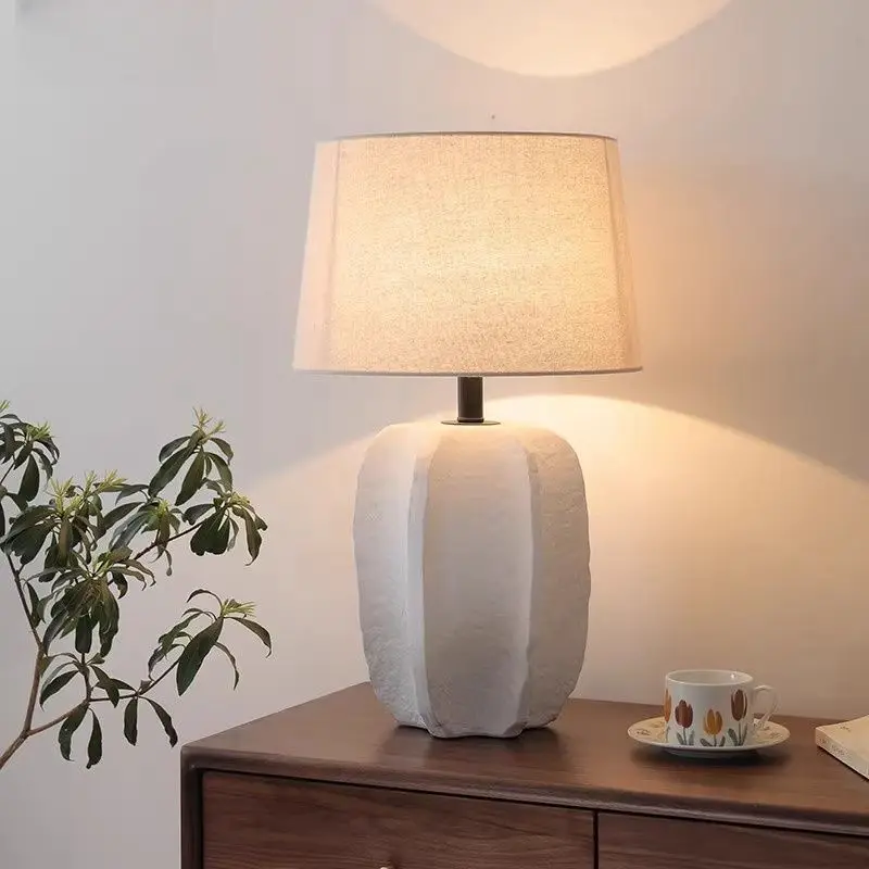 

Wabi-Sabi Style Terracotta Jar Table Lamp - Retro Minimalist High-End Japanese Zen Lighting for B&B, Hotel Living Room Bedroom