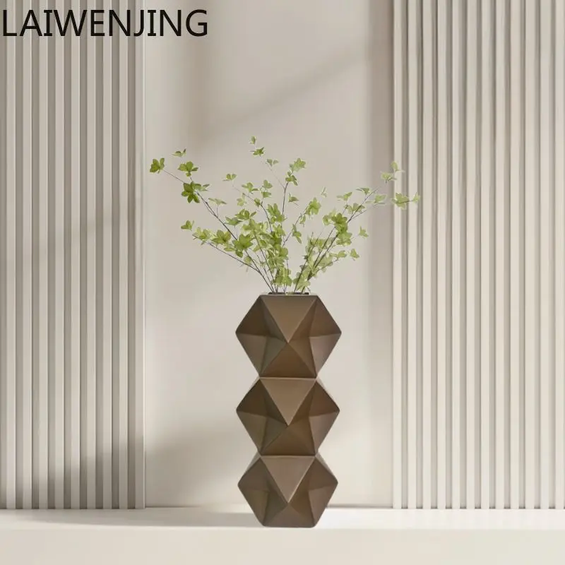 

HLZ modern simple vase ornament, living room TV cabinet next to home soft decoration, flower arrangement