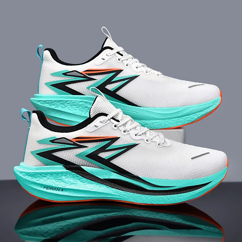 

Marathon Men Running Shoes Carbon Plate Speciality Sports Breathable Lightweight Women's Comfortable Nonskid Leisure Sneakers