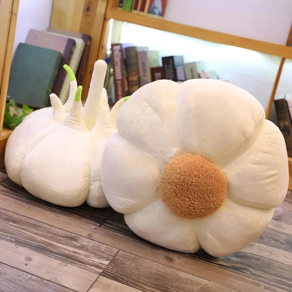 Juguetes de peluche creativos de ajo vegetal, muñeco de simulación, modelo de planta de felpa, almohada de sujeción para sofá/coche/cama, decoración del hogar, regalo, 40CM