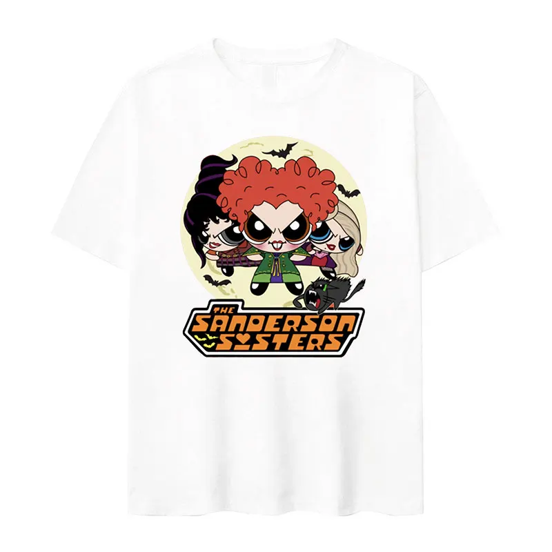 Vintage Powerpuff Girls Graphic T Shirt Men Women O-Neck High Quality Fashion T-shirts Tops Casual Cozy Cotton Oversized T-Shirt