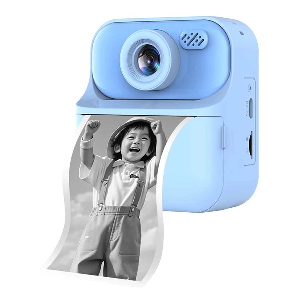 Appareil photo instantané numérique HD, appareil photo instantané avec impression photo de 2,4 pouces, rechargeable par USB, pour filles et garçons, cadeaux d'anniversaire