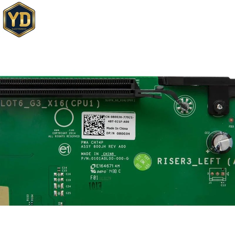 YD 1PCS For Dell R730 R730XD Server RISER3 Function Expansion Card PCI Card CN-0800JH 0800JH 800JH 0101A0L00-000-G