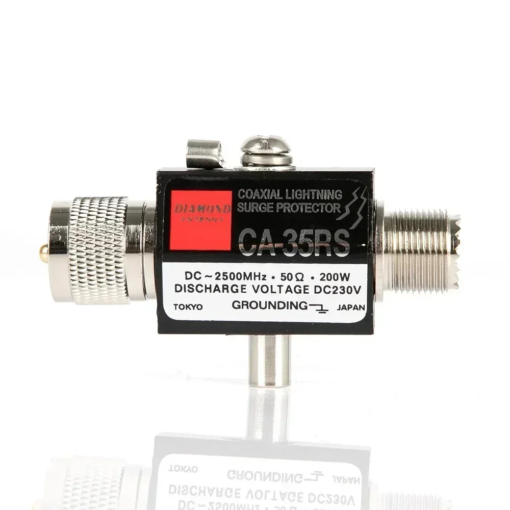 CA-35RS UHF Male to UHF Female 50 Ом 400 Вт DC230V DC ~ 2500 МГц Радио повторитель Коаксиальная антенна против молнии Защита от перенапряжения