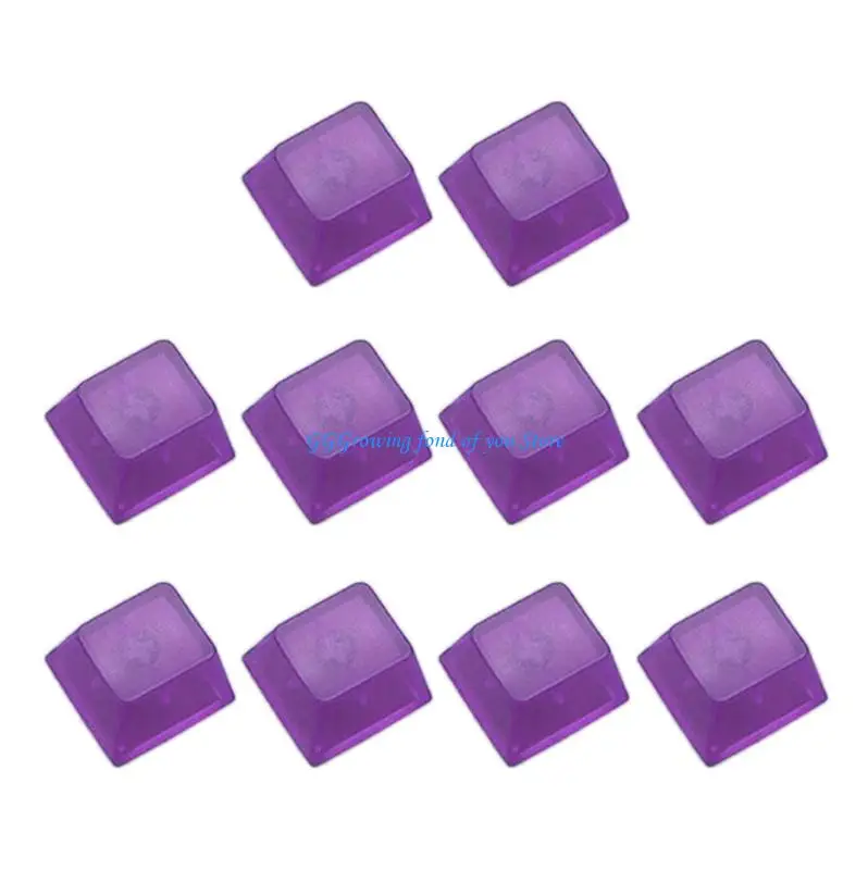 

H9EB Gaming Keyboards 10Pcs Original Height Transparents Layer PC Matte Backlit Keycap