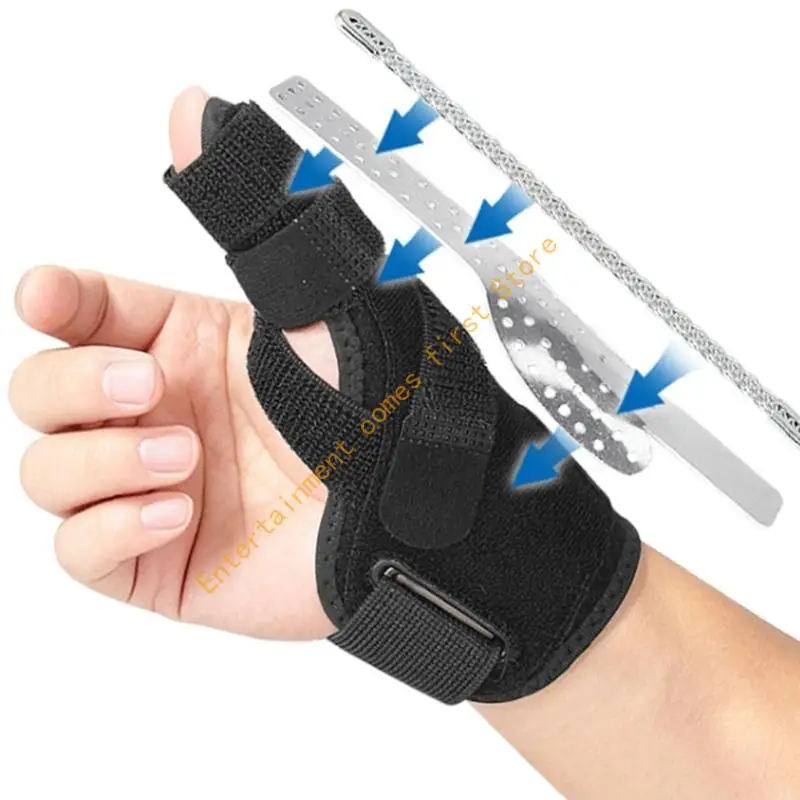 Thumb and Wrist Support Wrap for Commuting and Office Work, Adjustable Wrap with Multiple Control Point and a Configurable