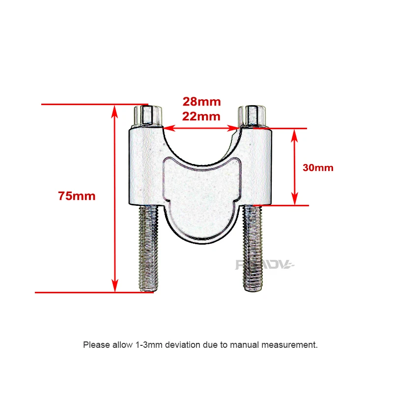 Motorcycle Handlebar Riser Bar Mount Handle Clamp Universal 28mm 1 1/8\