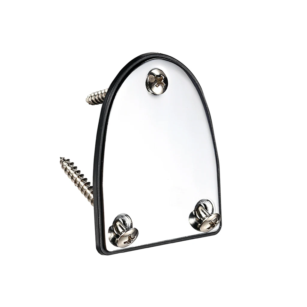Electric Guitar Neck Plate Set - 3-Hole Mounting Plate with Gasket & Screws Replacement & Upgrade Part for Solid Body Connection