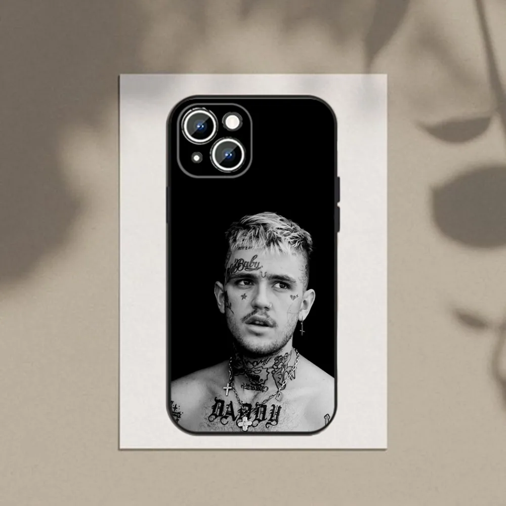 Rapper L-Lil-Peep  Phone Case For Apple iPhone 15,14,13,12,11,XS,XR,X,8,7,Pro,Max,Plus,mini Silicone Black Cover