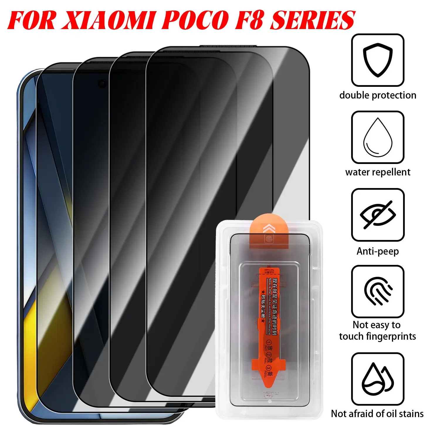 

Защитные пленки для экрана Xiaomi Mi Poco F8 Pro/F8 Ultra с комплектом для легкой установки, закаленное стекло для Mi Poco F8Pro F8Ultra