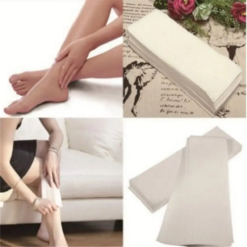 

100pcs- non-woven strips for hair removal - warm wax and sugar paste