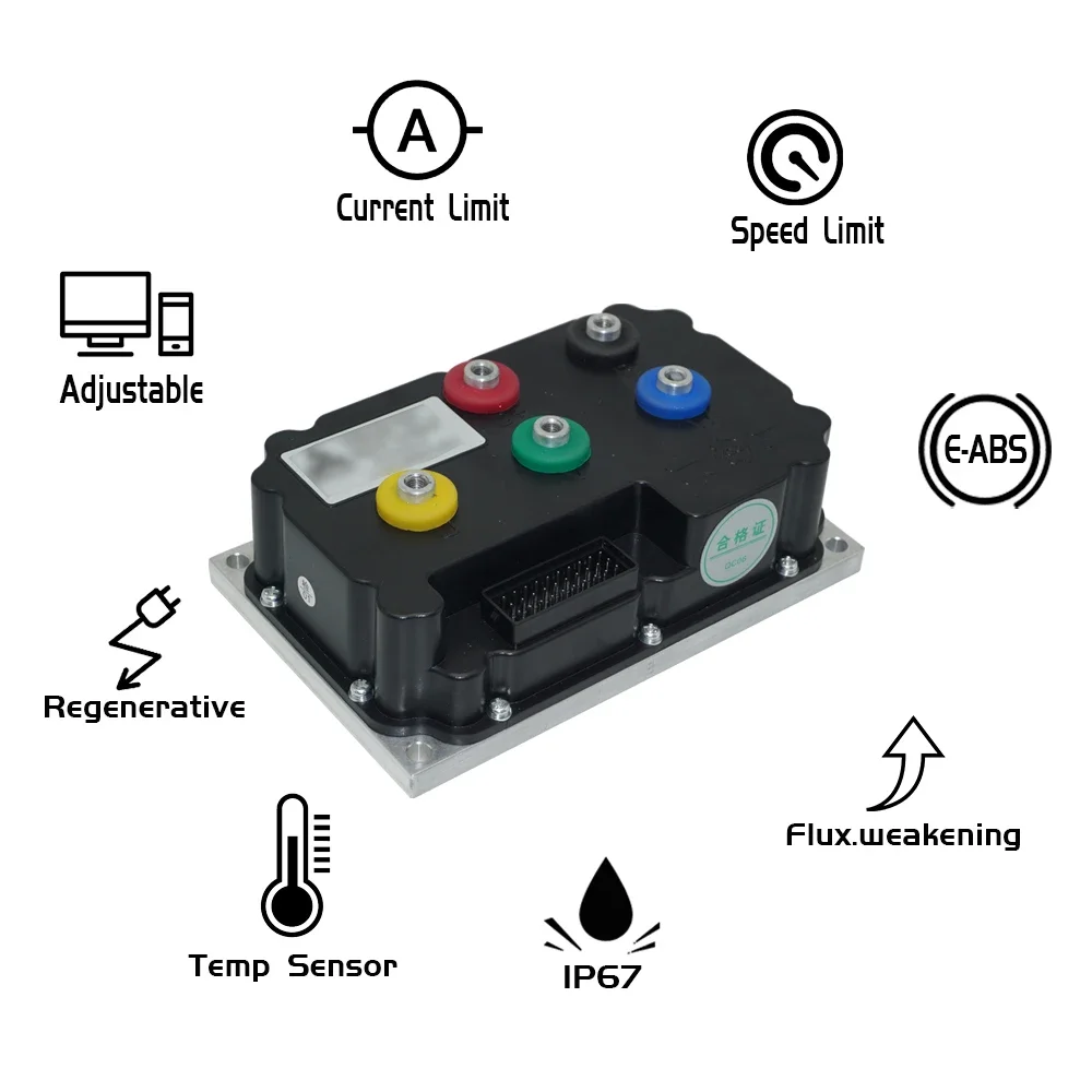 SIAECOSYS/FARDRIVER ND72360B  Electric Motorcycle Controller 360A 3k-4kW BLDC Programmable For QS 165 Encoder Mid Drive Motor