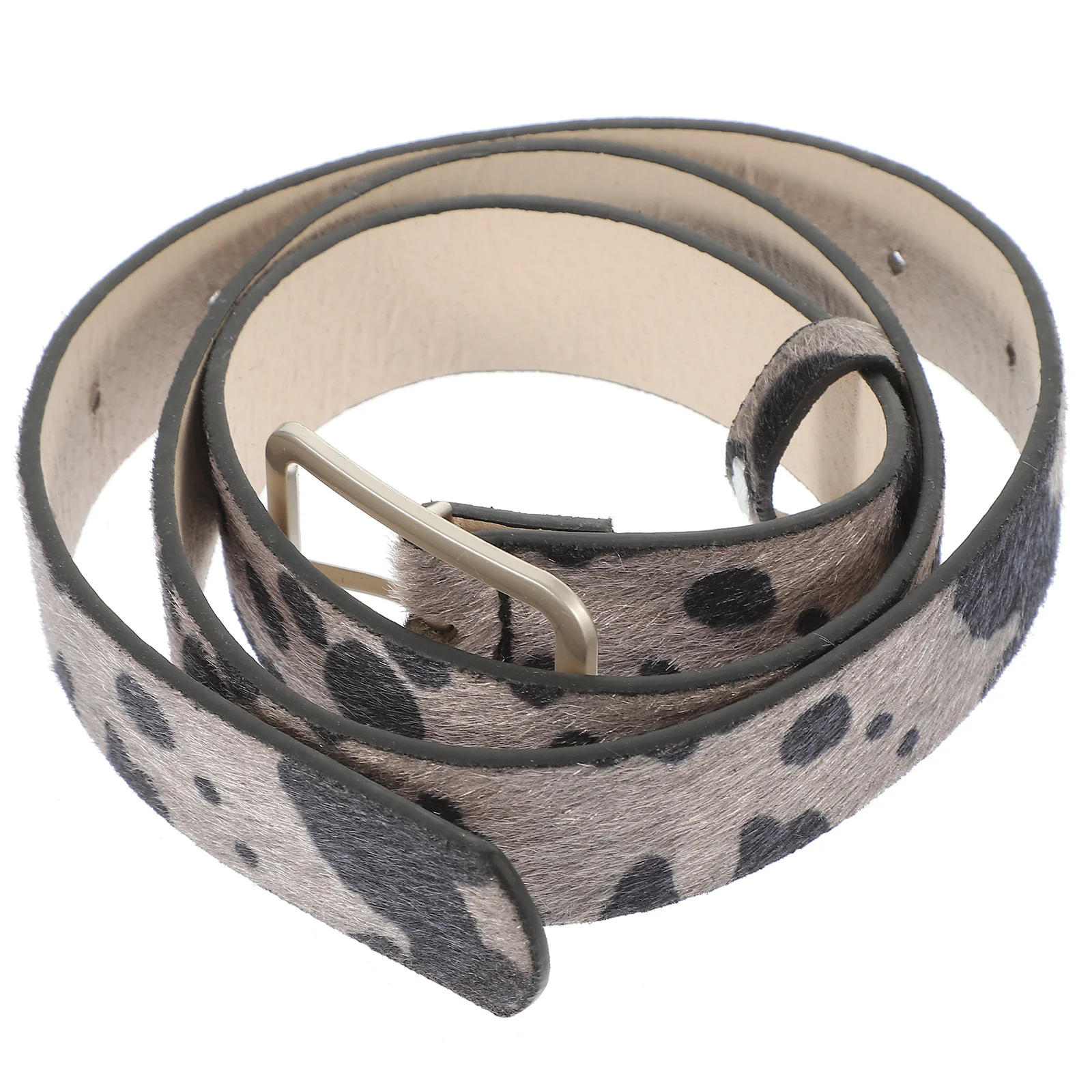 Cinturón con estampado de vaca para mujer, banda ajustable para la cintura, cinturón vaquero con estampado de animales azul, accesorio de moda de estilo occidental para mujer