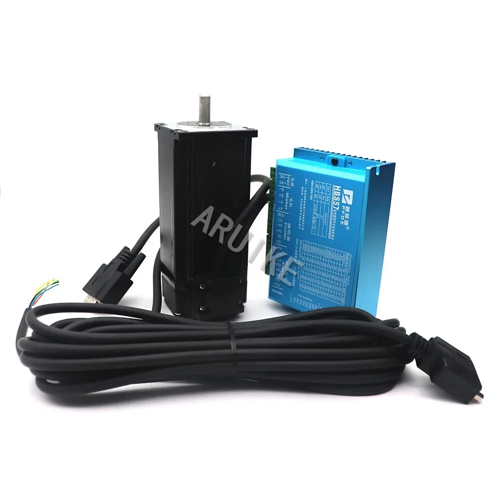 4 Axis Closed Loop Motor Kit Nema 23 Stepper    System+servo Drive HBS57H with 3M Cable Cnc Part