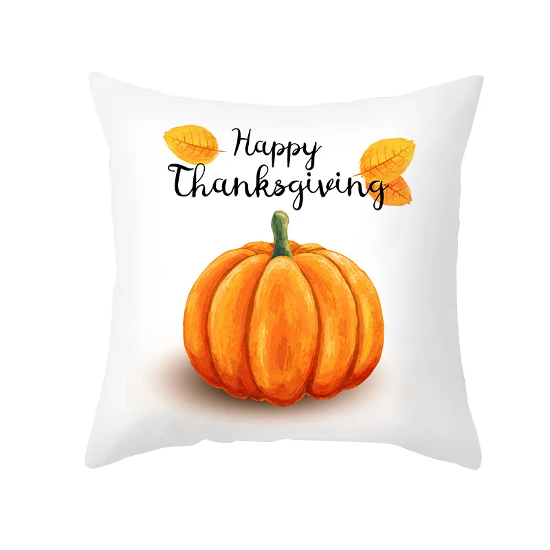 Autumn Maple Leaf Pillow Case Cover Thanksgiving Day Decoration Pillowcase Fall Maple Leaf Pumpkin Pillow Case Cover