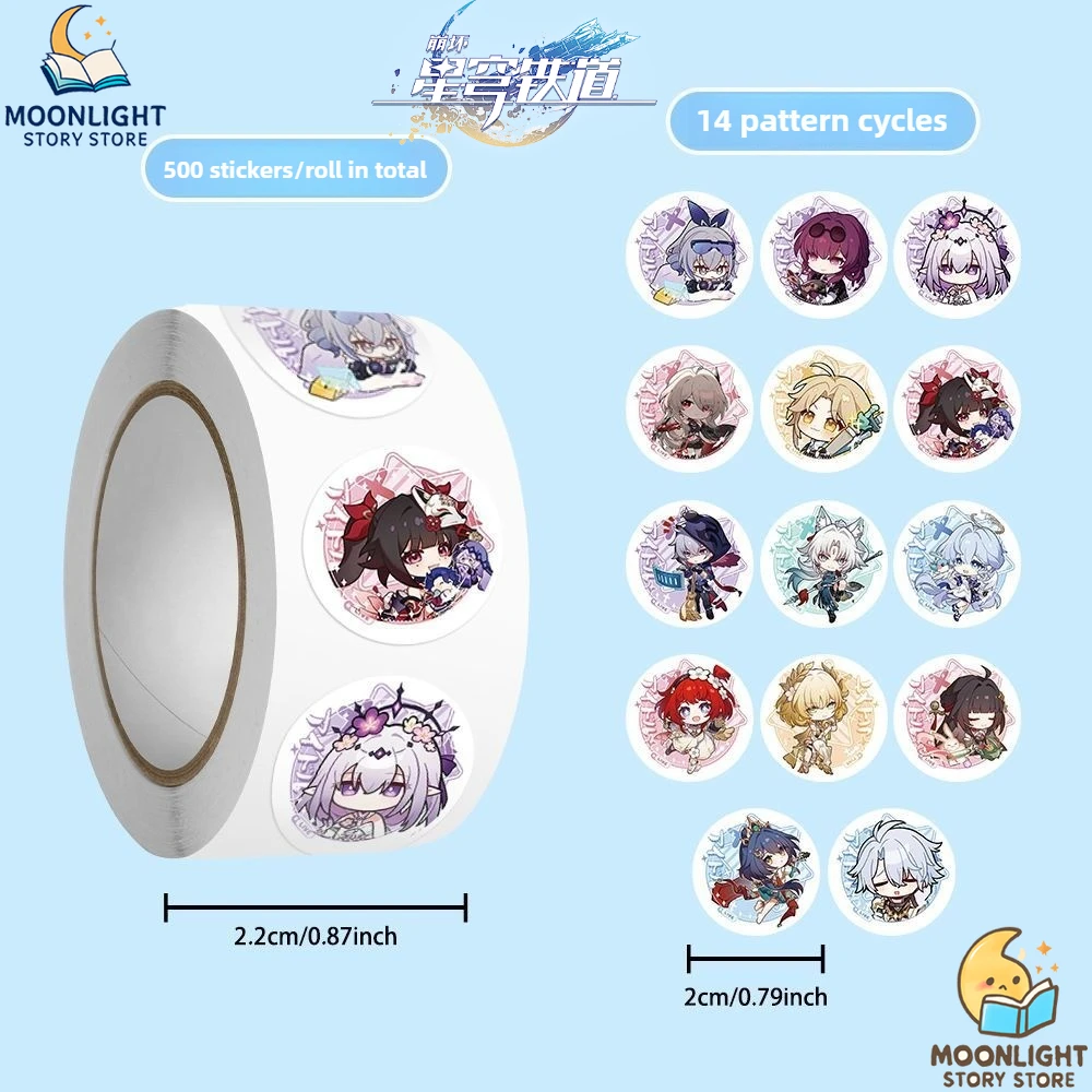Honkai: Star Rail Game Merch Decorative Stickers Tingyun Guinaifen Yukong Natasha Sampo Hook Computer Journal Sticker