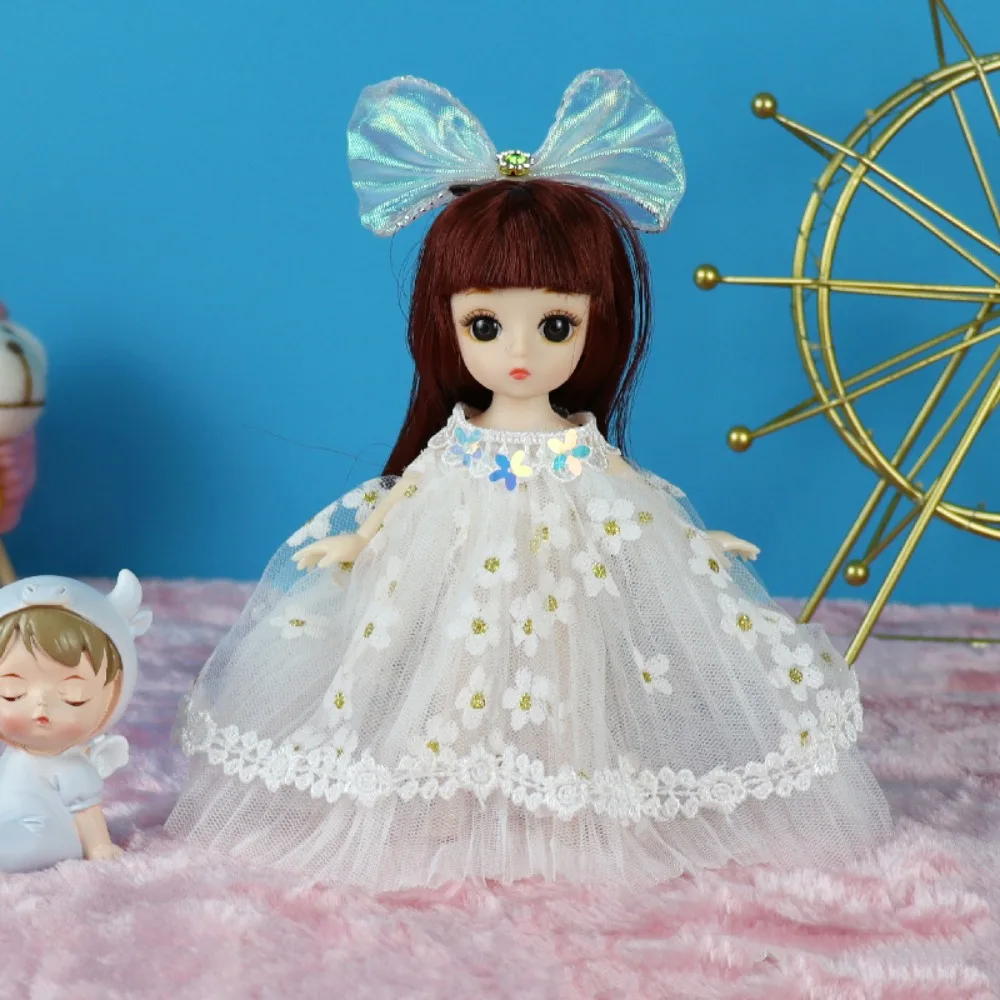 

Attractive Eyes 17cm Bjd Doll with Clothes with Wig Make Up Elegant Princess Dress Up BJD Dolls Anime Long Hair