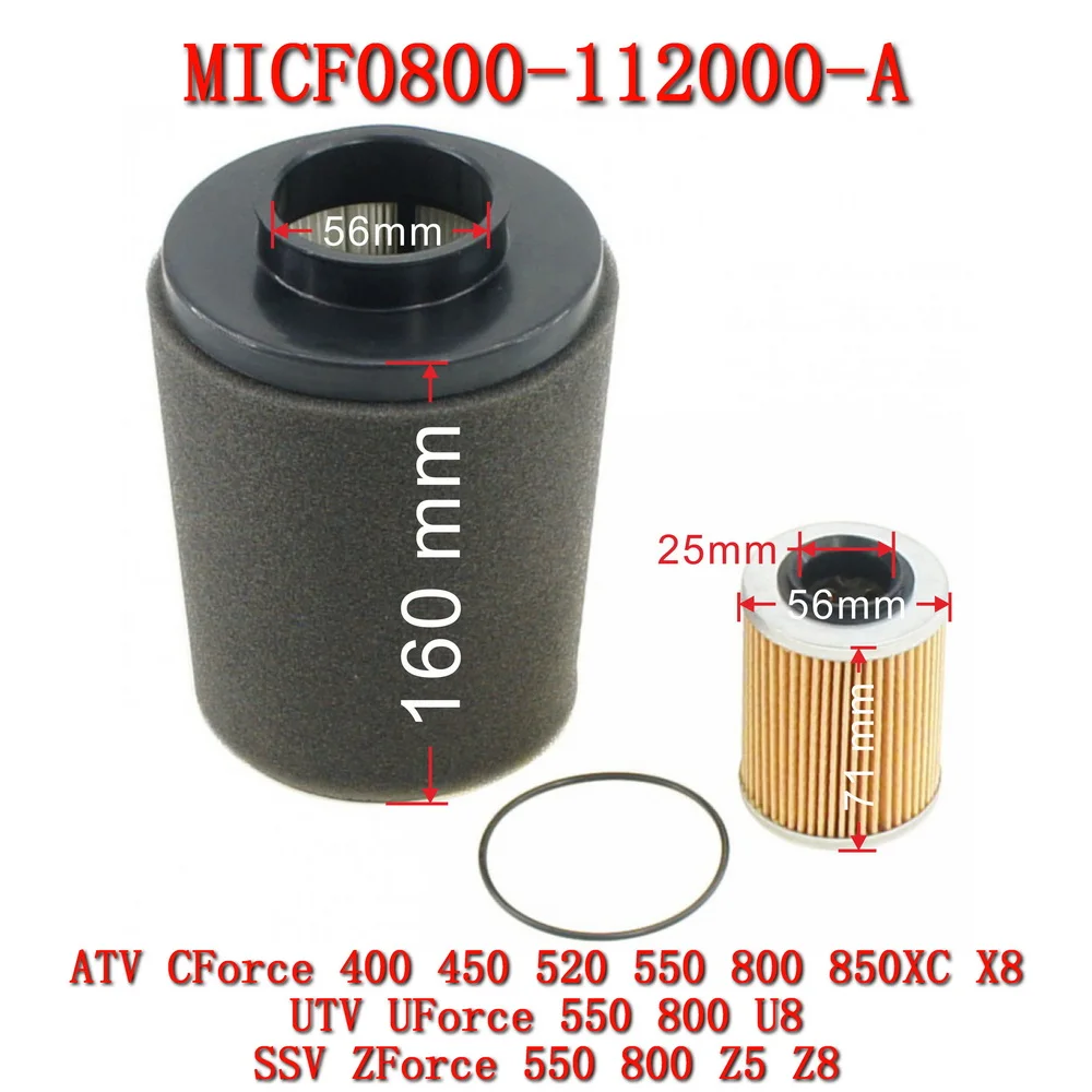 Air Filter Element 0800-112000-A For CF Moto ATV CF800 CF800ATR CF800AU CF800AZ SSV CF500US CF500UTR CF800 CF800US CF800UTR