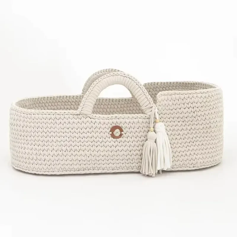 Type  Knitted Moses Basket,Moses Basket for Baby Nests and Loungers,baby Bassinet