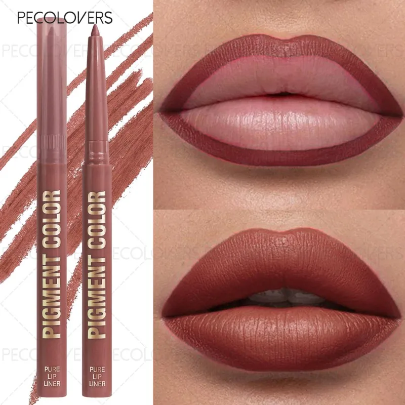 マルチカラー リップライナー、唇の輪郭を描く、ふっくらと魅力的な唇、防水性と耐汗性、リップコスメ