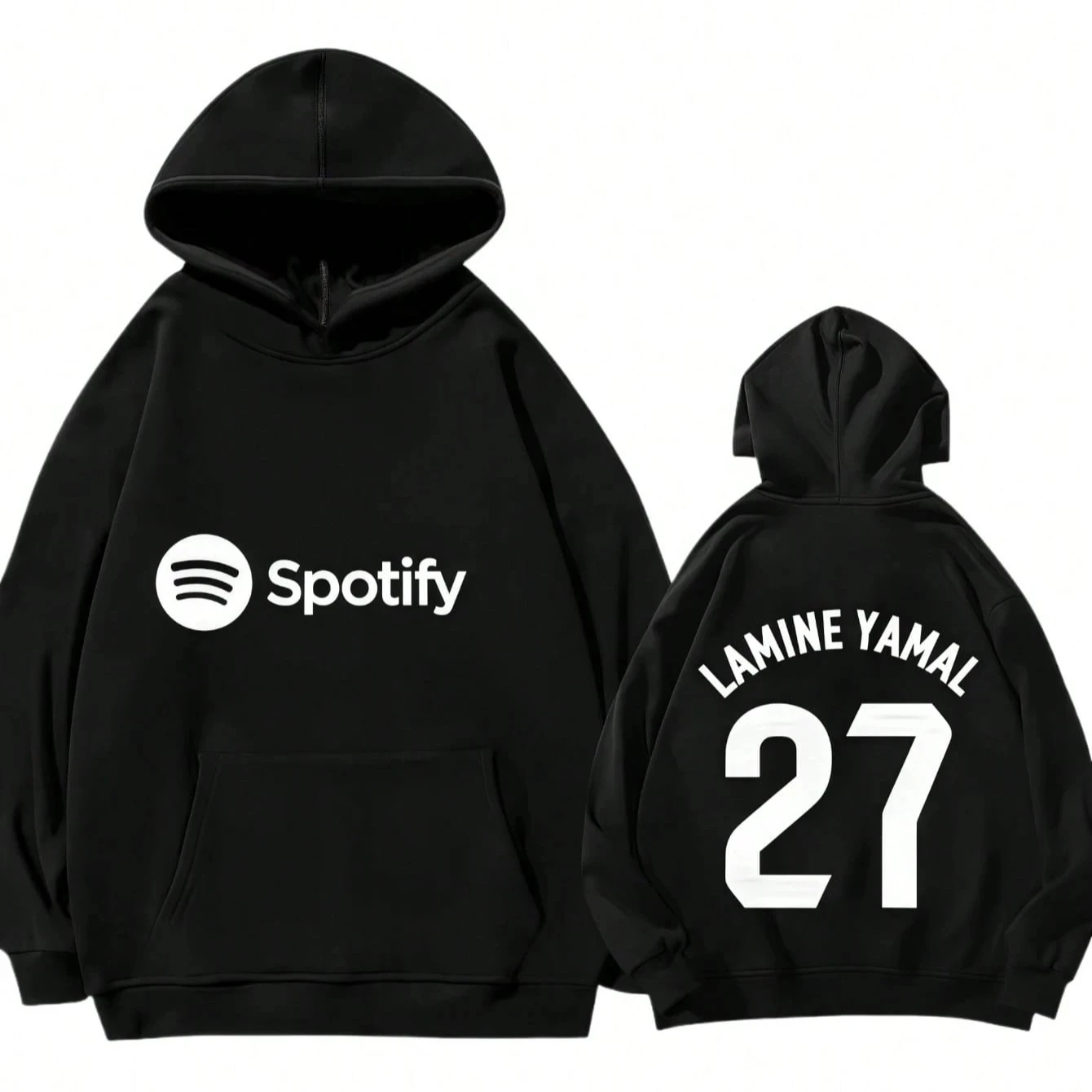 Sudaderas con capucha de otoño_invierno para hombre y mujer Barcelona Sports Football Camiseta de entrenamiento de manga larga España No. 27 Sudadera con capucha Yamal