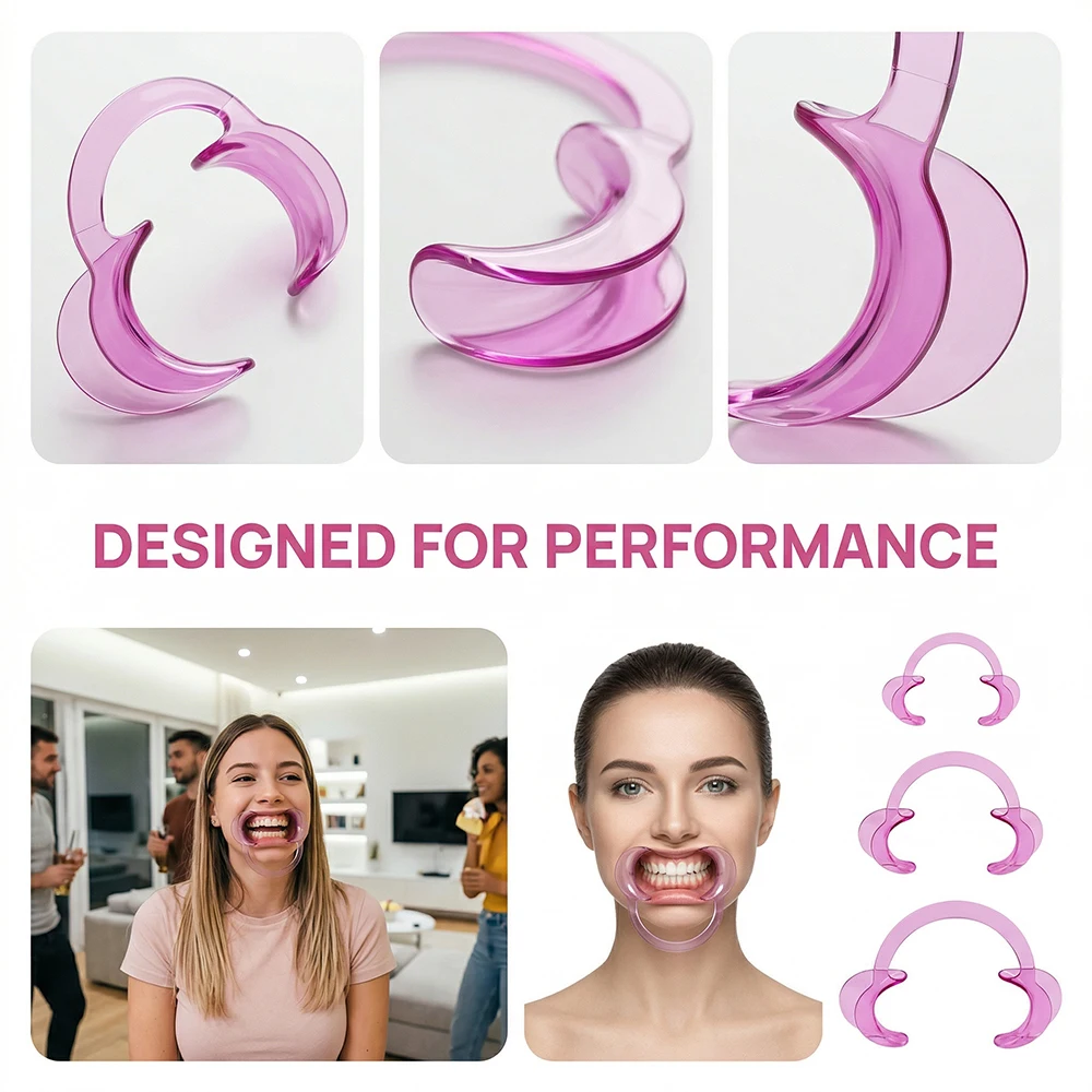 10pcs C Shape Mouth Retractors Dental Intraoral Plastic Lip Cheek Mouth Gag Mouth Spreader Lip Opener Clinic Orthodontic Tools