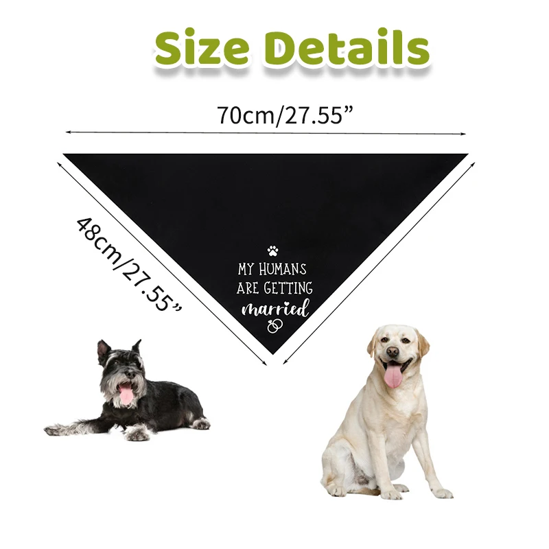 Fashion Pet Triangle Bandanas Adjustable Letter Print Neckerchief for Wedding Party Scraf Dog Saliva Towel Pet Supplies