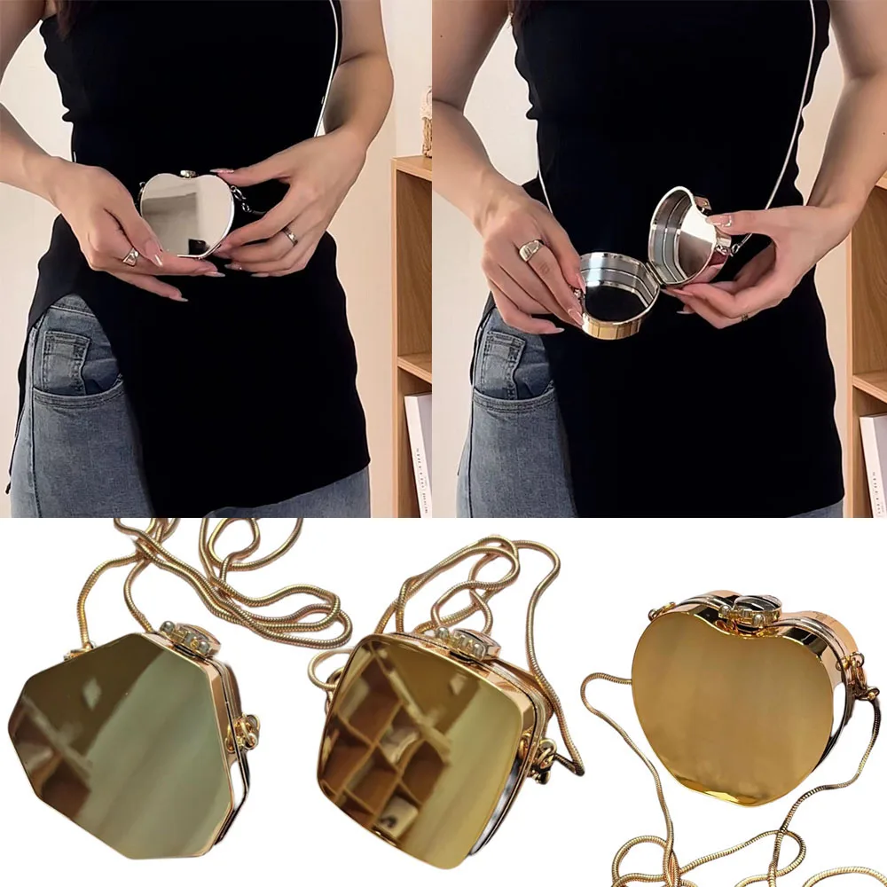 Mini Mirror Small Bag Portable Mini Totes Bag Women Shoulder Bag Creative Crossbody Bags Acrylic Messenger Bags Multiple Shapes