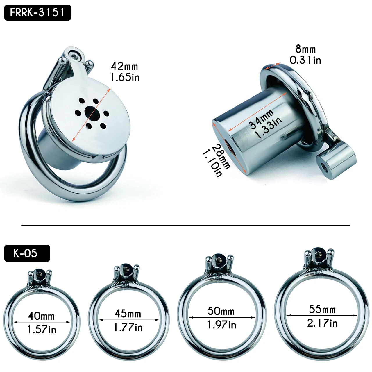 FRRK-151 Silinder Terbalik Ssies Kandang Kesucian Kunci Negatif Cincin Penis Ayam Perangkat Penahan Pantang Mainan Seks Jimat untuk Pria