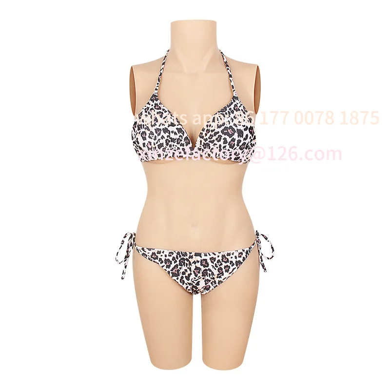 Customizable fake girl cross-dressing five-point onesie silicone breast CDEG cup breast can be inserted  yin