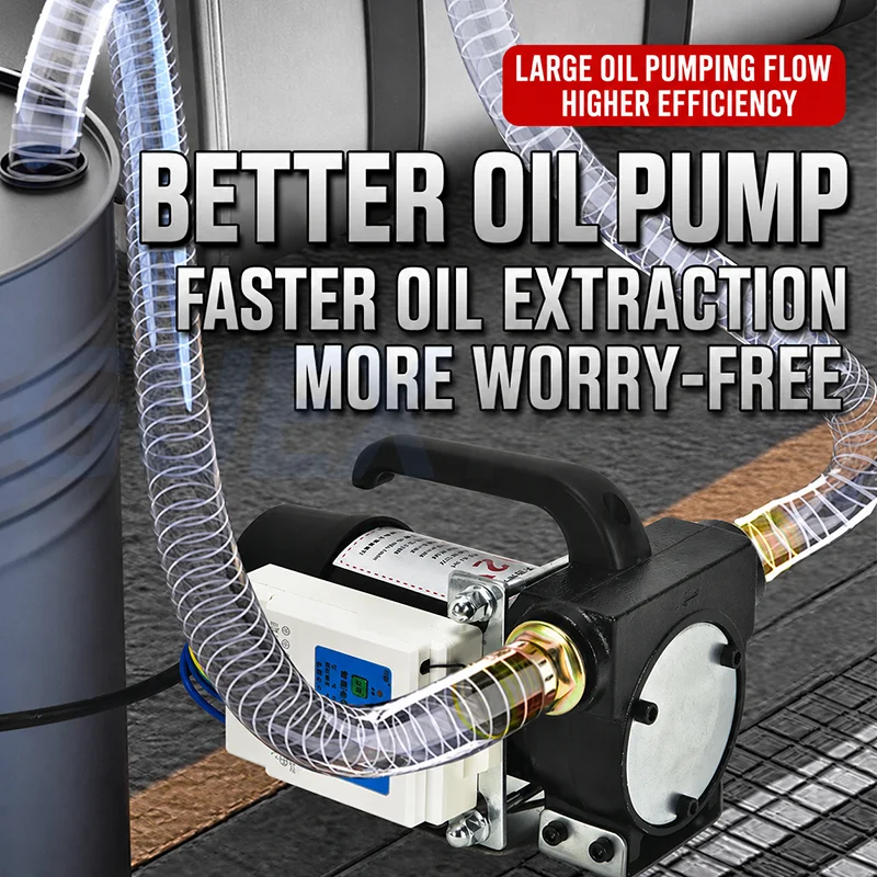 12V/24V/220V Electric Oil Transfer Pump High Flow Forward Reverse Pumping Unit Oil Filling Pump with Remote Control