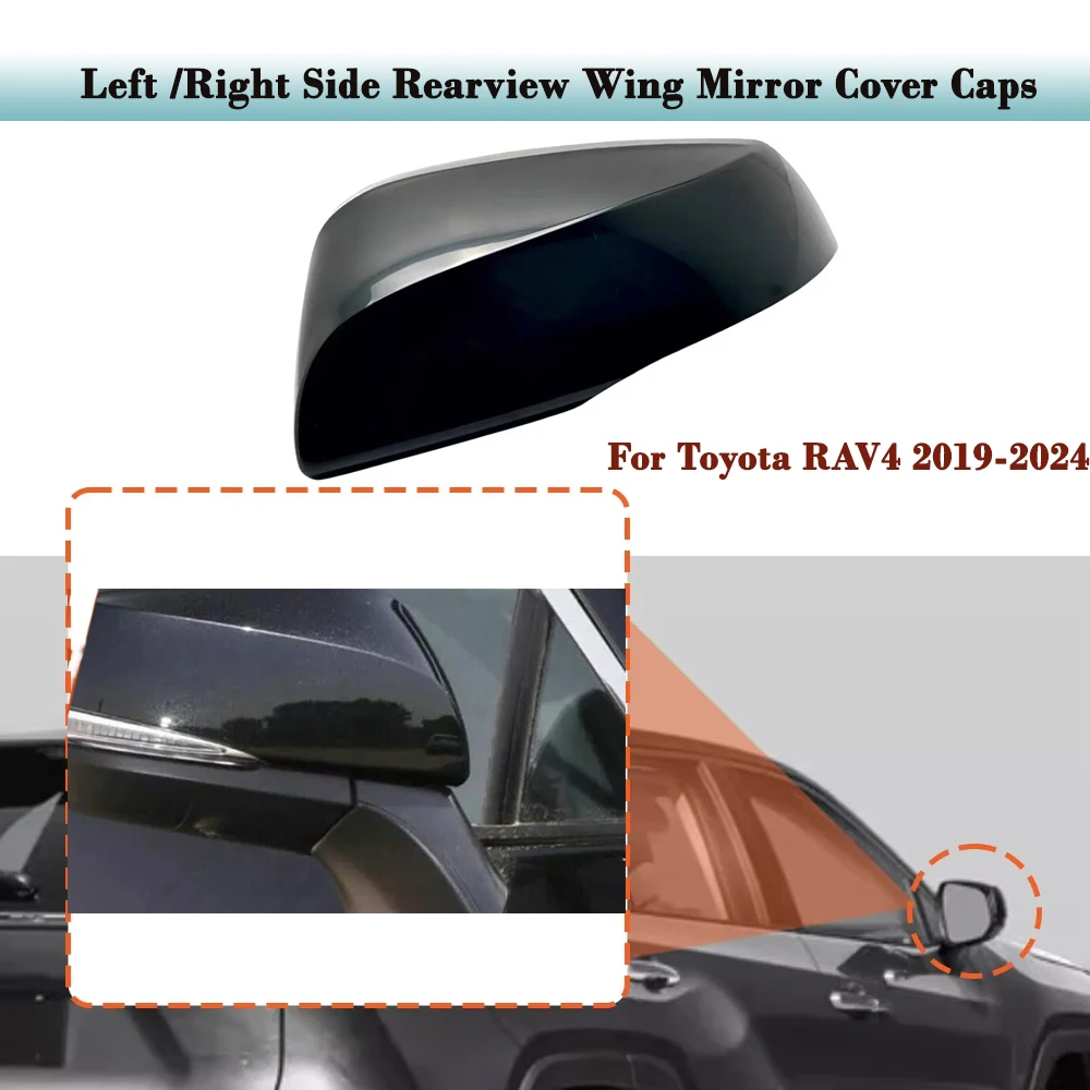 Left /Right Side Rearview Wing Mirror Housing Cover Caps For Toyota RAV4 2019 2020 2021 2022 2023 2024 87915-0R150