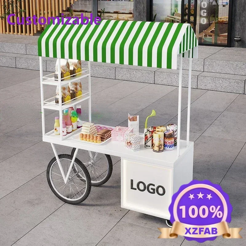 Factory Direct 2026 Wrought iron stall trucks, trolley carts, float carts, multi-functional dessert carts, commercial promotion
