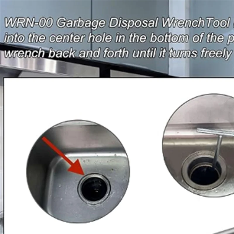 

Garbage Disposal Unclogging Wrench, For Sinkerator Moens, To Remove Clogs Above The Sink, WR00KIT-B91B