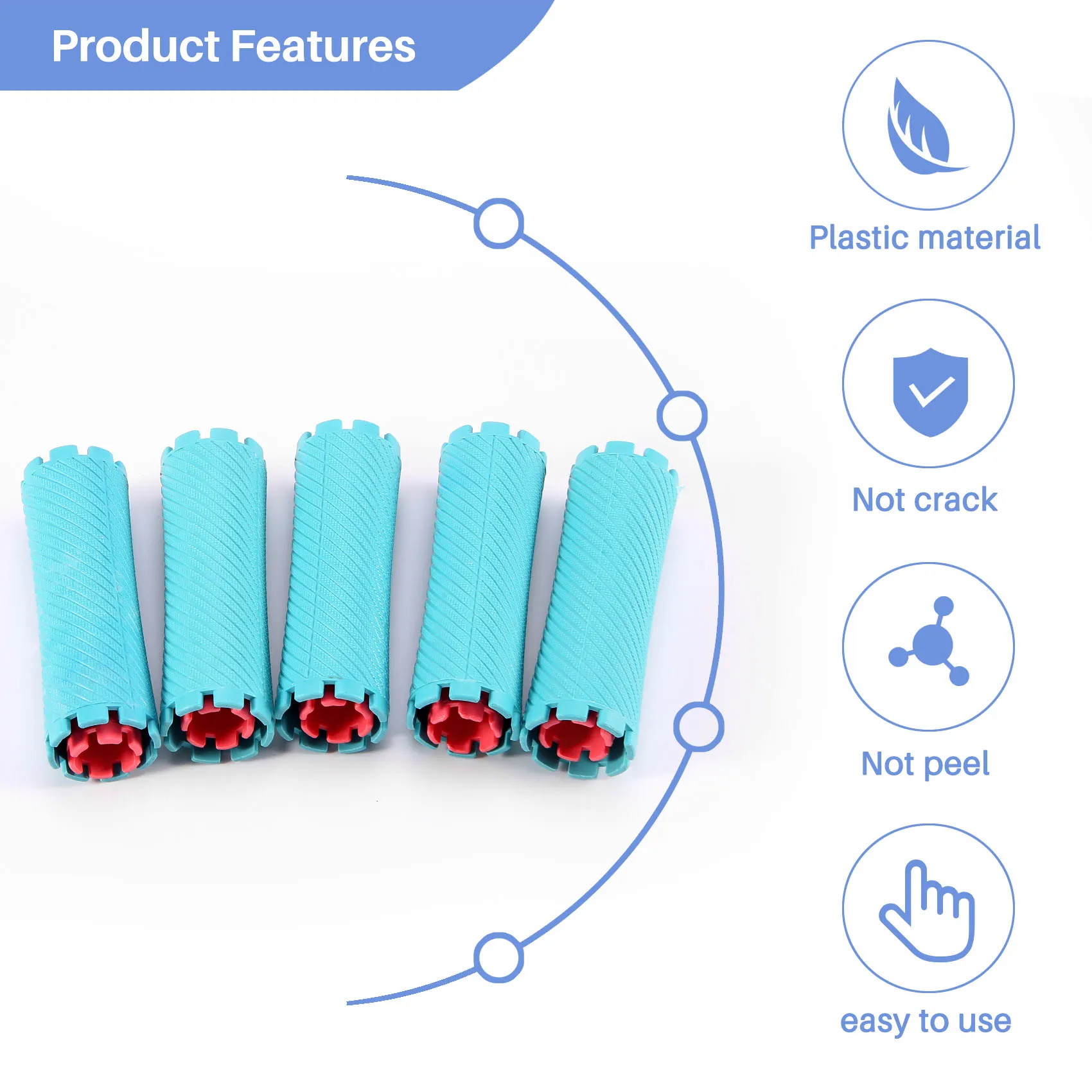 100 pz/set Kit di aste per permanente per capelli di 10 dimensioni Set di rulli per bigodini in plastica a barra permanente fredda Wave Fluffy Corn Hair Maker Styling