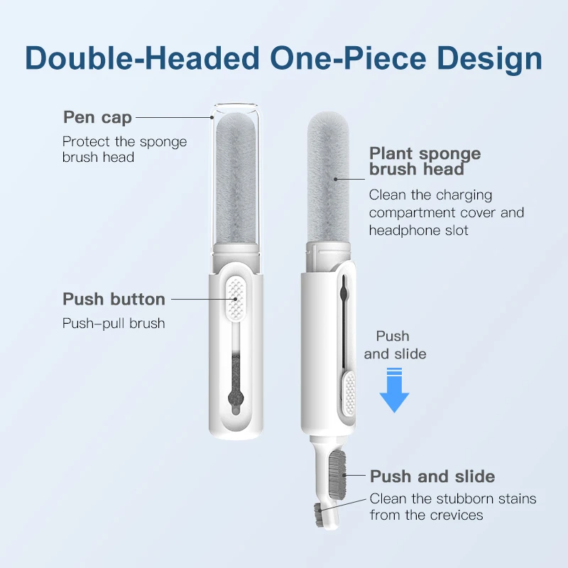 QCY HT05 Soft Sillicone Case HT10 MeloBuds Pro Wireless Earphones Storage Bag Headphones Protective Case Earbuds Cleaning Kits