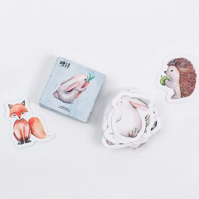 45 teile/los Nette Wald Tiere Dekoration Klebe Aufkleber Diy Cartoon Aufkleber Tagebuch Aufkleber Sammelalbum Schreibwaren Aufkleber