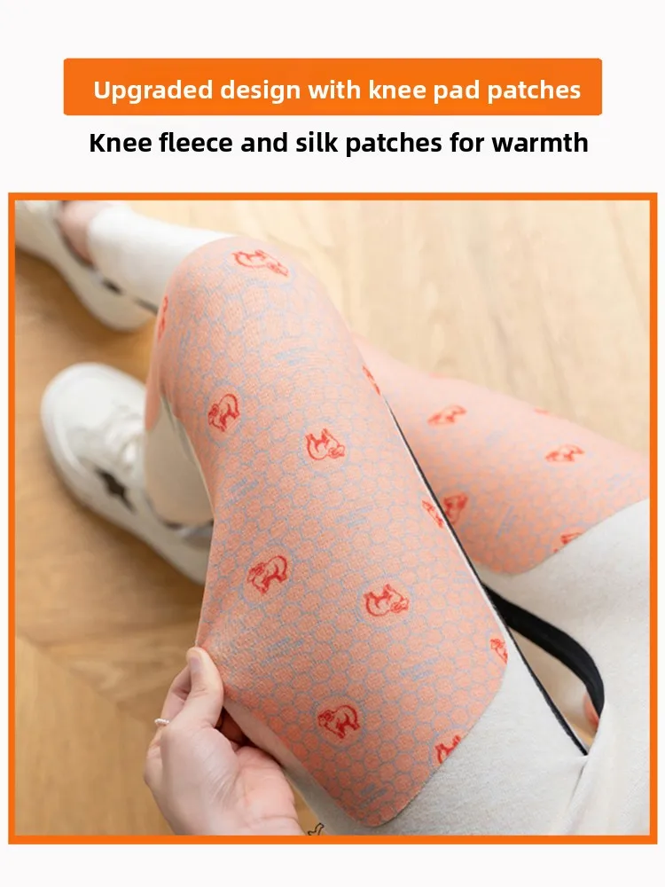 High Waist Thiened Yoga Pants Women's Outerwear Autumn Winter Warm Modal Fce Lined arkskin Pants Butt Lifting Base Lay...