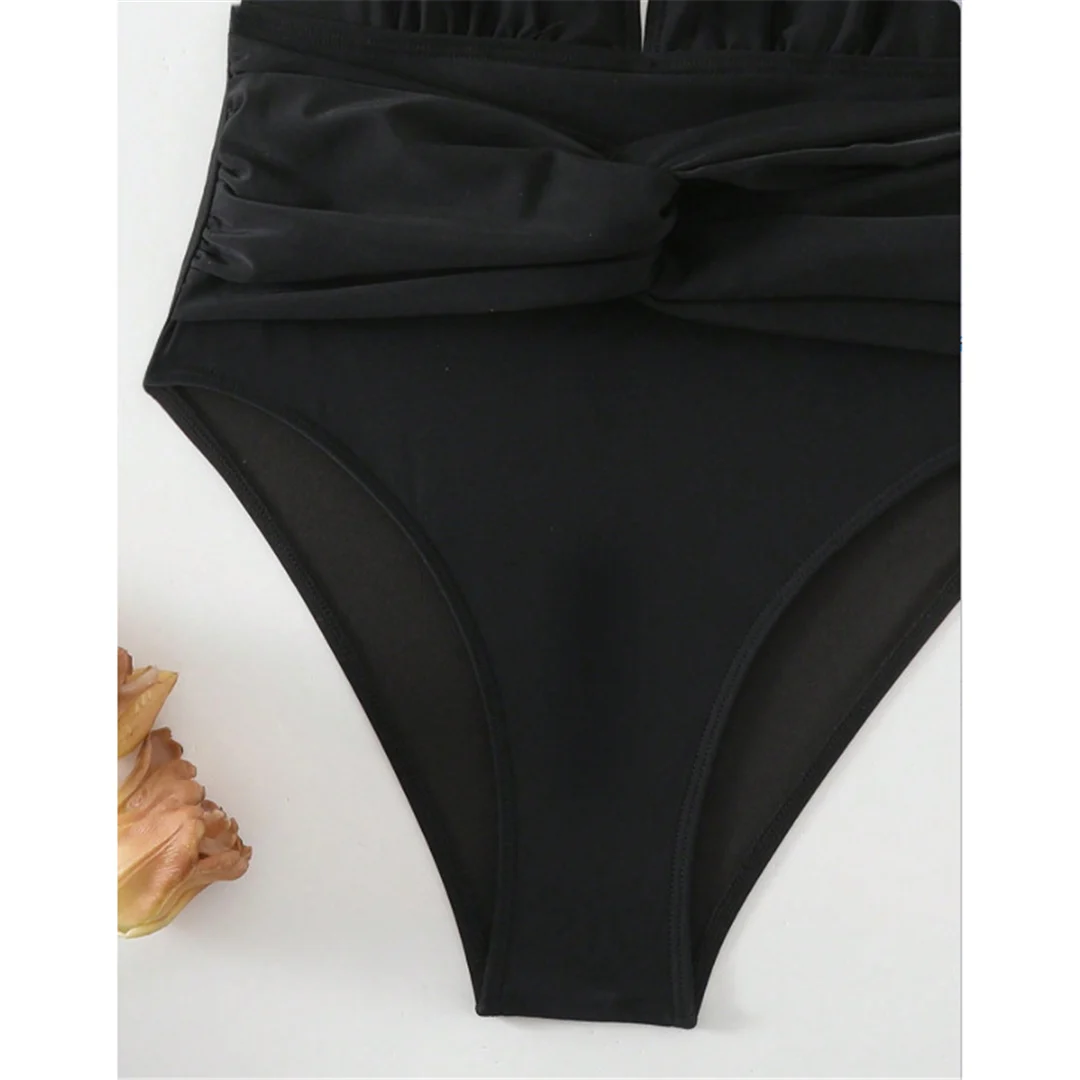 S - XL 3D-Blumenmuster, tiefes V-Ausschnitt-Design, einteiliger Badeanzug, Damen-Bademode, rückenfreier Monokini, Badebekleidung, Badeanzug, Modell V6846. – Detail 8