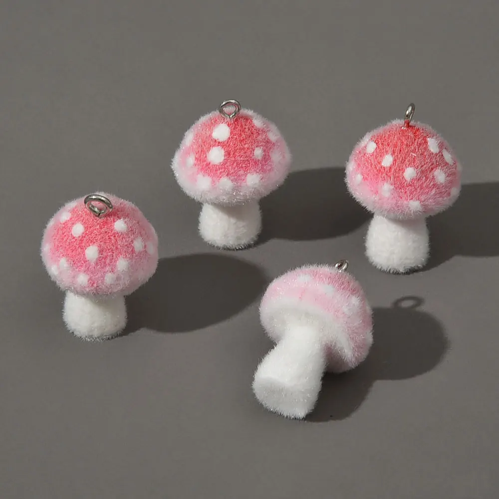 3 teile/los Nette Folcking Harz 3D Pilz Charms Anhänger Für Schmuck Machen Diy Ohrringe Schlüsselbund Handgemachte Accessoires ﻿