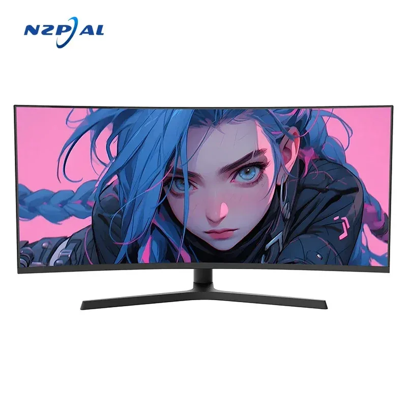 34 Zoll LCD-Monitor 144 Hz 165 Hz 4K Computerdisplay RGB-Lichtleiste Gaming-Monitore mit gebogenem Bildschirm
