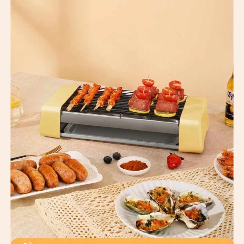 Roast Sausage Machine for One Person Household Dormitory Automatic Hotdog Maker Three-in-One Mutton Skewers Electric Barbecue