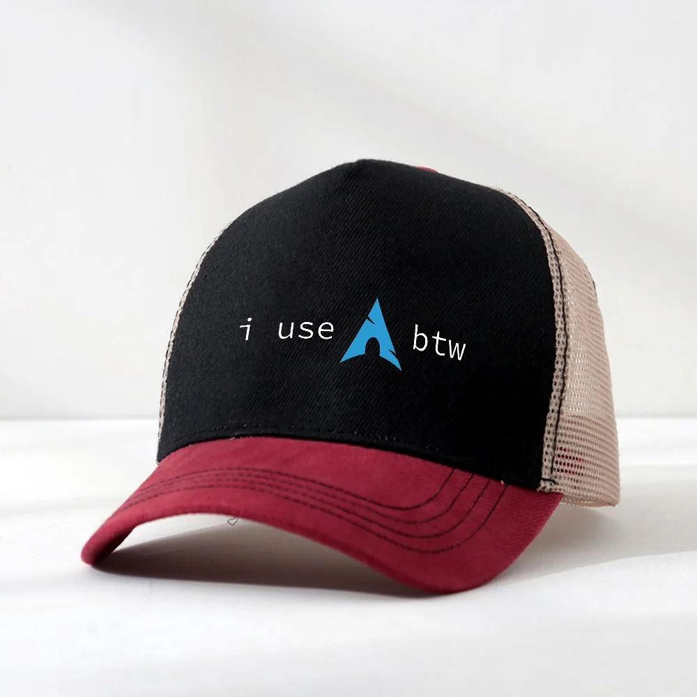 Pure Color Dad Hats Btw I Use Arch Women's Hat Sun Visor Stetson Linux Operating System Peaked Baseball Cap