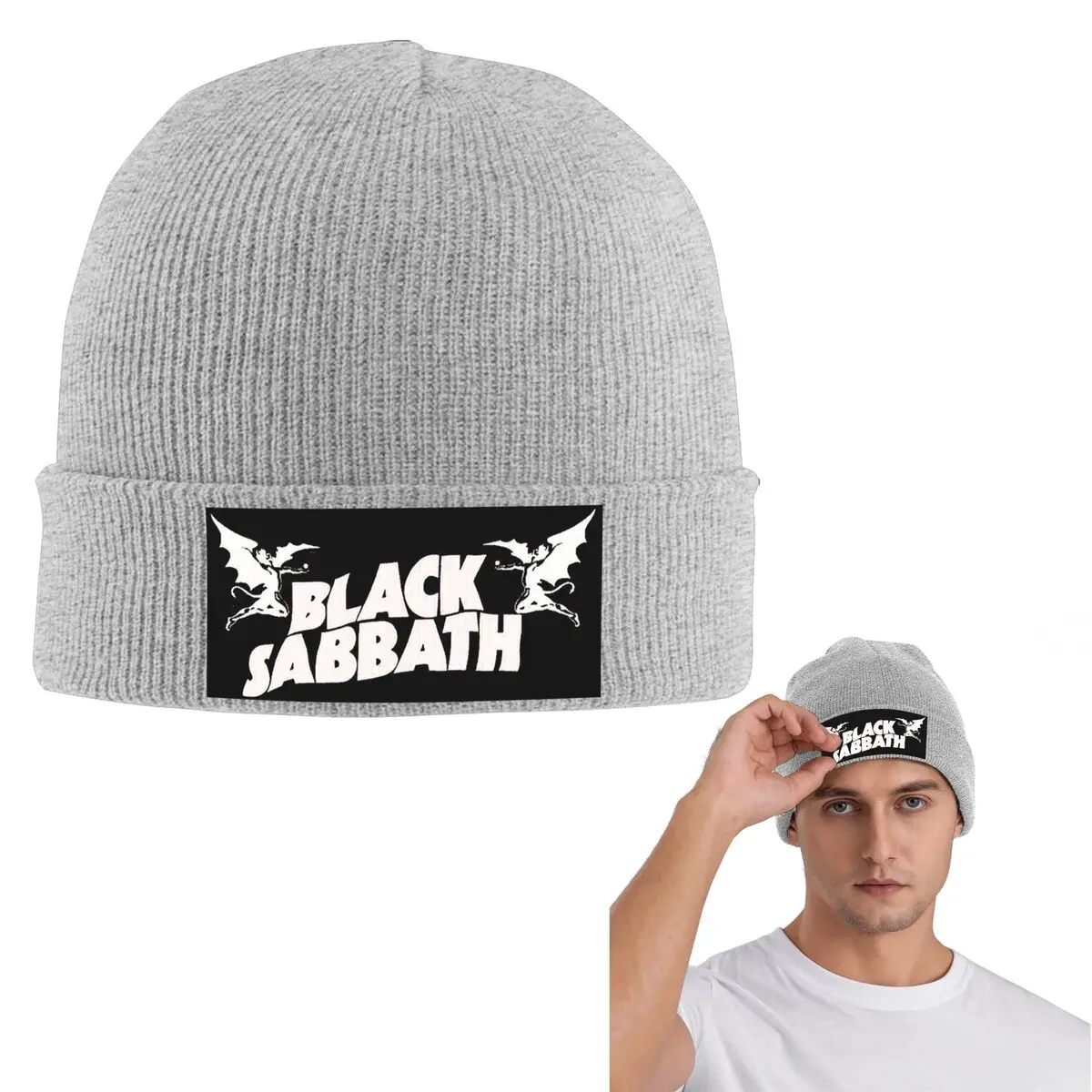 

Теплая вязаная шапка Blacks Sabbaths, модная шапка-капот, осенне-зимняя уличная шапка, шапки для мужчин, женщин и взрослых